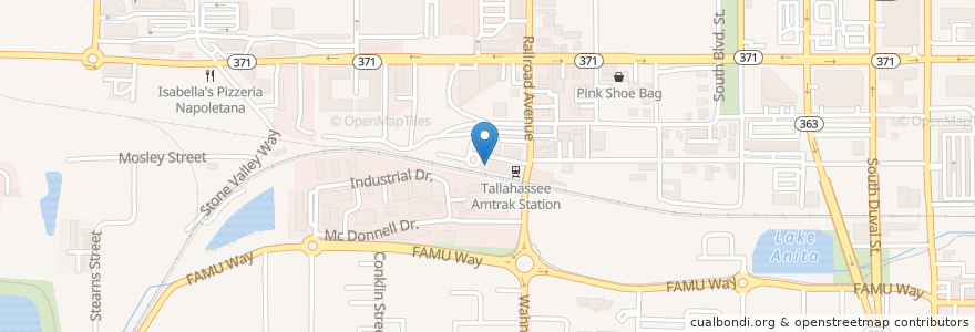 Mapa de ubicacion de All Saints Cinema en Соединённые Штаты Америки, Флорида, Leon County, Таллахасси.