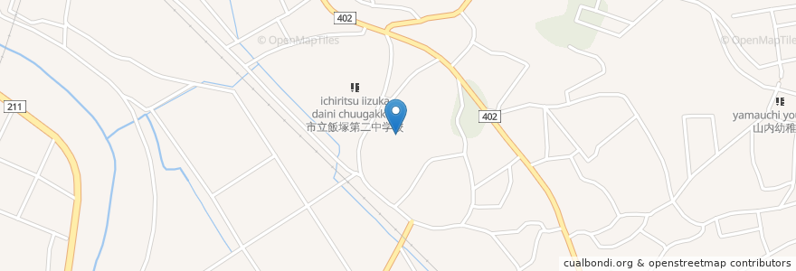 Mapa de ubicacion de 心吉神社 en 日本, 福岡県, 飯塚市.