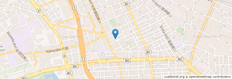 Mapa de ubicacion de レストラン鳴海 en 日本, 東京都, 千代田区.