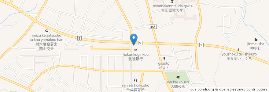Mapa de ubicacion de ぽかぽかランド en 일본, 도야마현, 射水市.