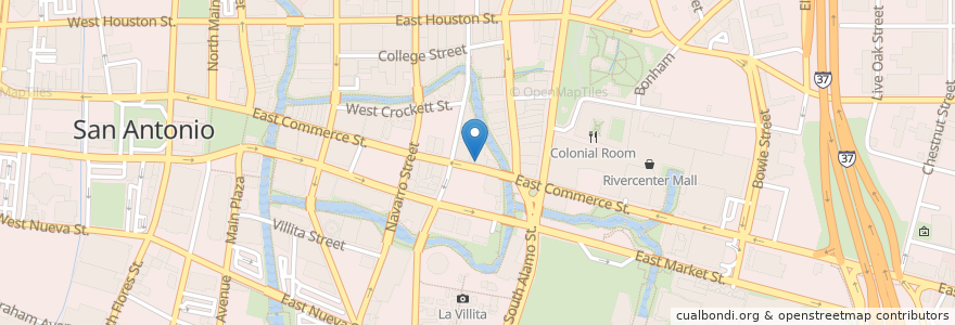 Mapa de ubicacion de Coyote Ugly en United States, Texas, Bexar County, San Antonio.