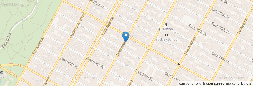 Mapa de ubicacion de Joe & The Juice en Estados Unidos Da América, Nova Iorque, New York, New York County, Manhattan, Manhattan Community Board 8.