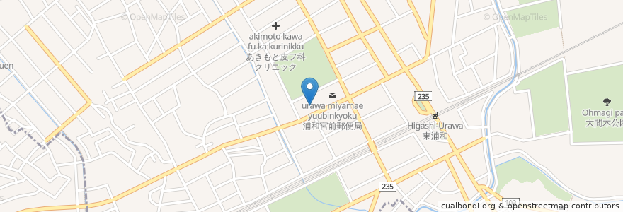 Mapa de ubicacion de 武蔵野銀行 en 日本, 埼玉県, さいたま市, 緑区.