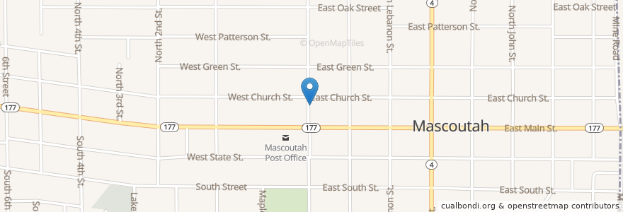 Mapa de ubicacion de CrossPointe Christian Church en Соединённые Штаты Америки, Иллинойс, Mascoutah.