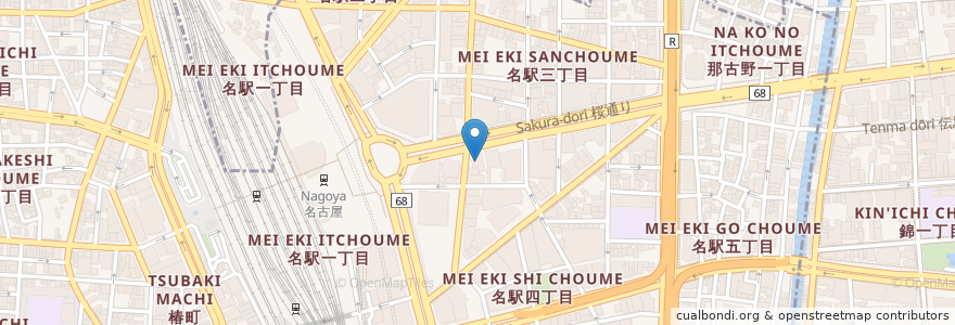 Mapa de ubicacion de 名鉄協商パーキング en Jepun, 愛知県, 名古屋市, 中村区.