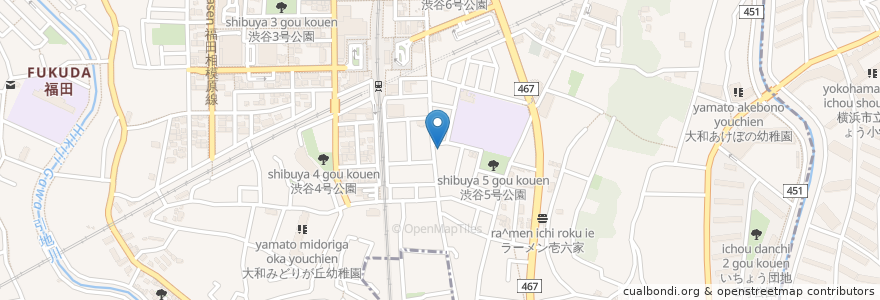 Mapa de ubicacion de 喫茶ビターバレー en 일본, 가나가와현, 大和市.