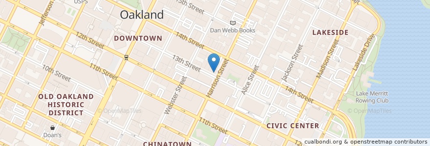 Mapa de ubicacion de Basil Pizzeria en United States, California, Alameda County, Oakland.