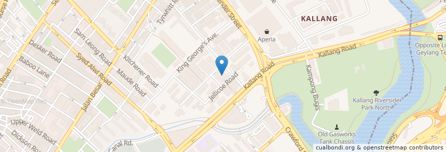 Mapa de ubicacion de Kitchener Complex, Food Court en Singapur, Central.