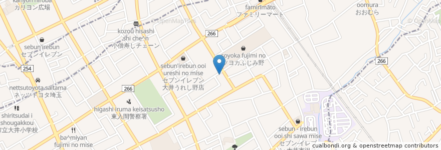 Mapa de ubicacion de 押田動物病院 en اليابان, 埼玉県, ふじみ野市.