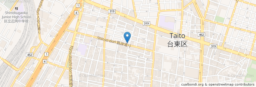 Mapa de ubicacion de あとらす en 日本, 东京都/東京都, 台東区.