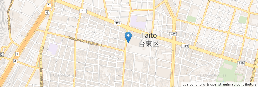 Mapa de ubicacion de Paraca en 일본, 도쿄도, 다이토구.