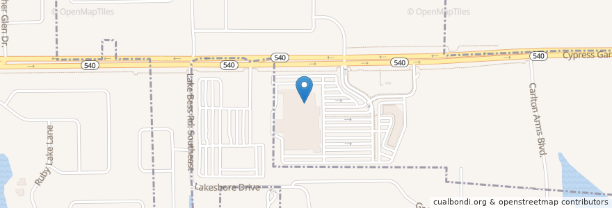 Mapa de ubicacion de Subway en Amerika Birleşik Devletleri, Florida, Polk County, Winter Haven.