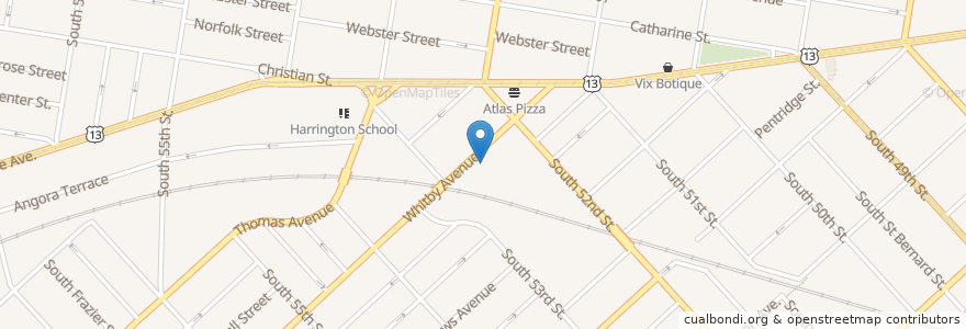 Mapa de ubicacion de Victory Christian Center en Stati Uniti D'America, Pennsylvania, Philadelphia County, Philadelphia.