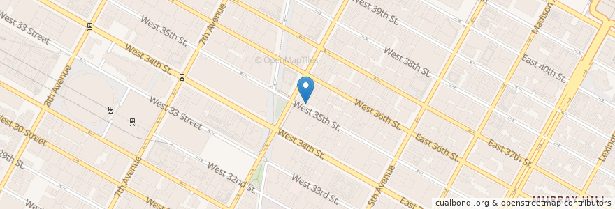 Mapa de ubicacion de monarch rooftop bar piso 18 en Estados Unidos Da América, Nova Iorque, New York, New York County, Manhattan, Manhattan Community Board 5.