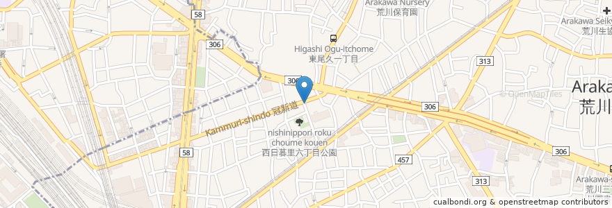 Mapa de ubicacion de トラットリア冠 en Japon, Tokyo.