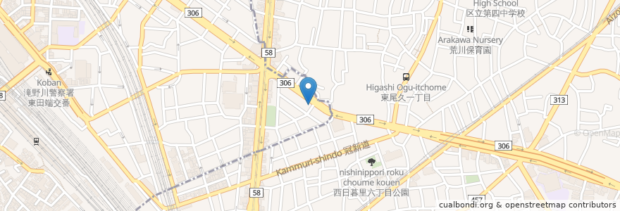 Mapa de ubicacion de 秀徳教育学院 en 日本, 东京都/東京都, 北区.