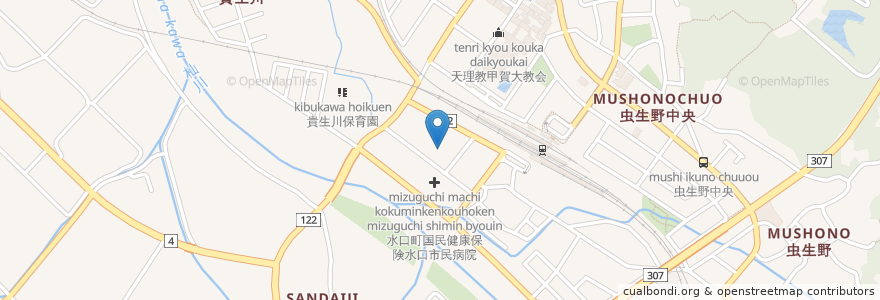 Mapa de ubicacion de 貴生川公民館 en Япония, Сига, 甲賀市.