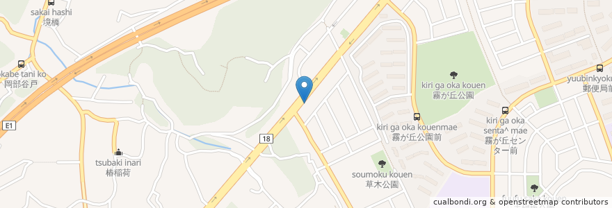 Mapa de ubicacion de 魁力屋 en Japon, Préfecture De Kanagawa, 横浜市, 緑区.