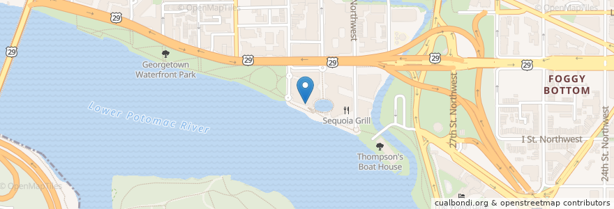 Mapa de ubicacion de Nick's Riverside Grill en Amerika Birleşik Devletleri, Washington, Dc, Washington.