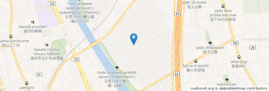 Mapa de ubicacion de 殖産自治会館 en Jepun, 埼玉県, 蓮田市.