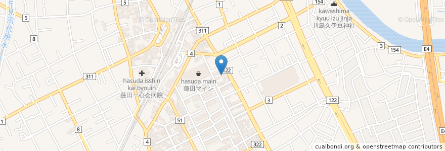 Mapa de ubicacion de コマザキ歯科医院 en ژاپن, 埼玉県, 蓮田市.