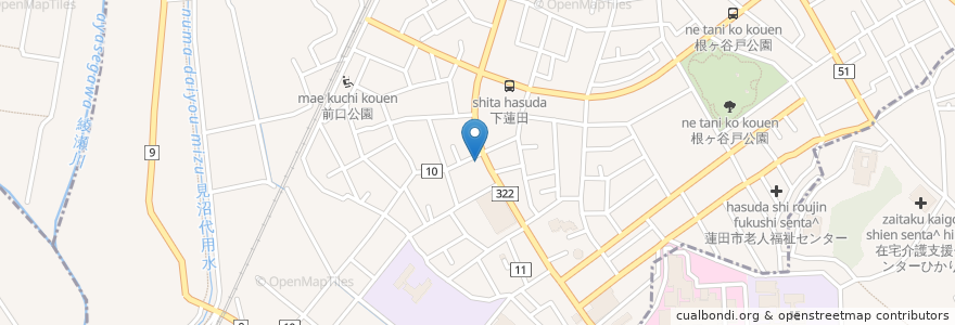 Mapa de ubicacion de 久兵衛屋 en Japonya, 埼玉県, 蓮田市.