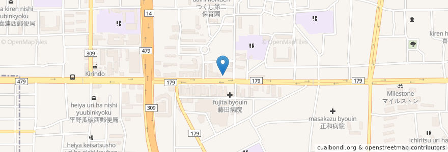 Mapa de ubicacion de うどん工房 元 en 日本, 大阪府, 大阪市, 平野区.