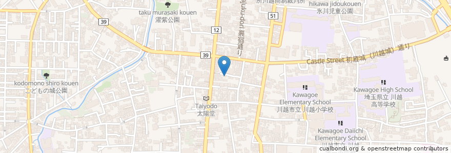 Mapa de ubicacion de ソバ悠々庵 en Japão, 埼玉県, 川越市.