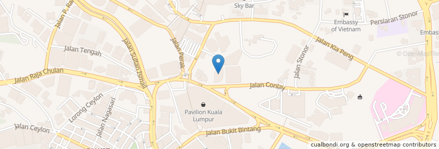 Mapa de ubicacion de Vertigo en مالزی, سلانگور, کوالا لامپور.