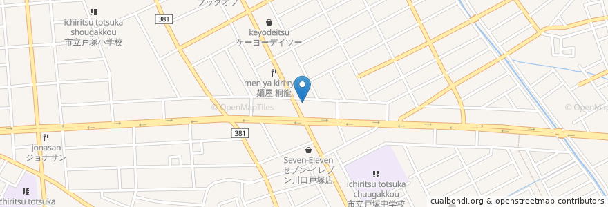 Mapa de ubicacion de 青木信用金庫戸塚支店 en Japão, 埼玉県, 川口市.