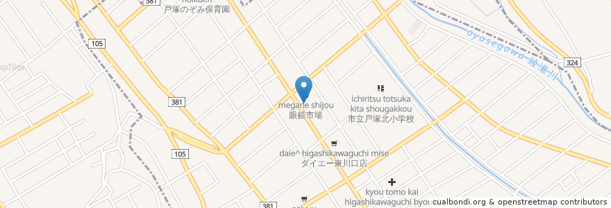 Mapa de ubicacion de 天下一品東川口店 en Japon, Préfecture De Saitama, 川口市.