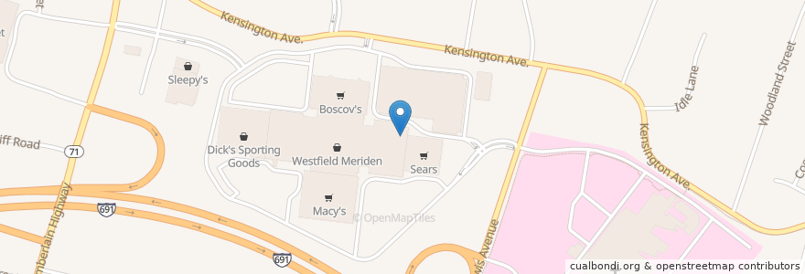Mapa de ubicacion de Meriden Family Dental en Estados Unidos Da América, Connecticut, New Haven County, Meriden.