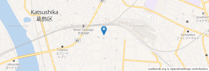Mapa de ubicacion de 9秒カレー en Япония, Токио, Кацусика.