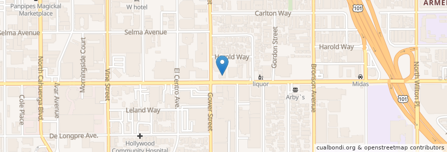Mapa de ubicacion de Siren Studios en アメリカ合衆国, カリフォルニア州, Los Angeles County, ロサンゼルス.