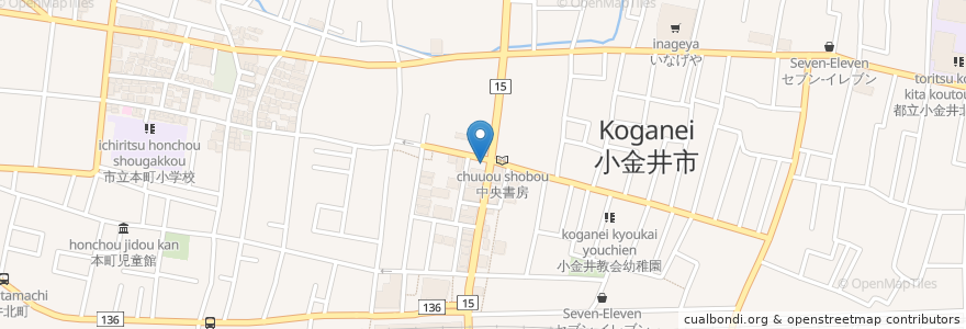Mapa de ubicacion de すず木小児科・アレルギー科 en 日本, 東京都, 小金井市.