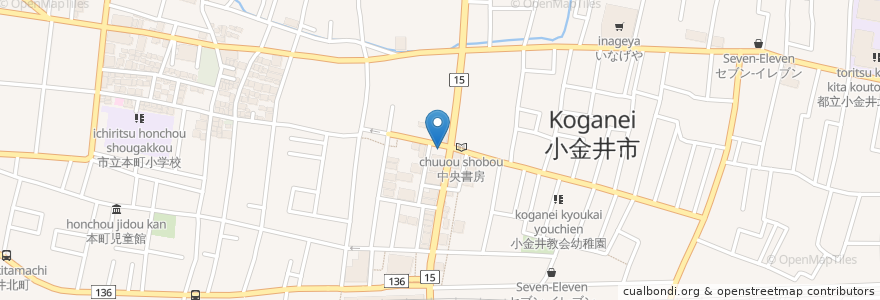 Mapa de ubicacion de 小金井あおばクリニック en Япония, Токио, Коганеи.