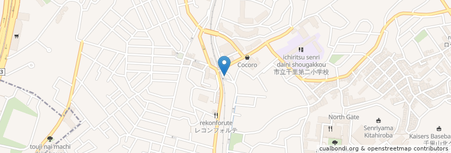 Mapa de ubicacion de 久世歯科 en Japonya, 大阪府, 吹田市.