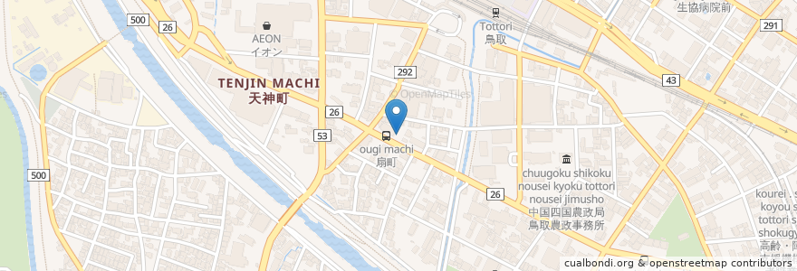 Mapa de ubicacion de ナカヤビル駐車場 en Japão, 鳥取県, 鳥取市.
