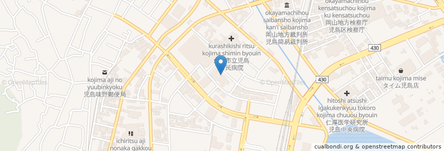 Mapa de ubicacion de ミスターバーク 倉敷児島店 en ژاپن, 岡山県, 倉敷市.
