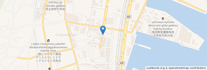 Mapa de ubicacion de 清香本店 en Japão, 岡山県, 倉敷市.
