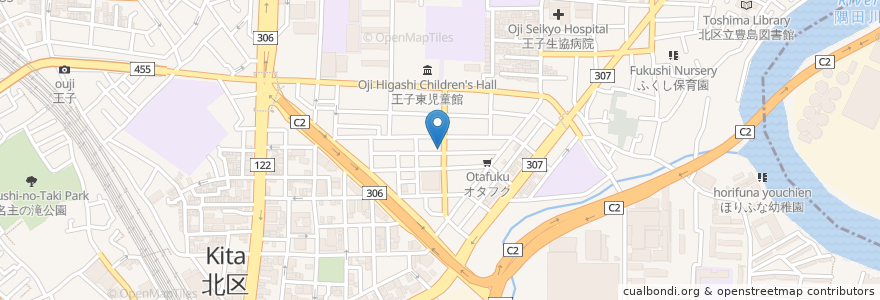 Mapa de ubicacion de ま太家 en Jepun, 東京都, 北区.