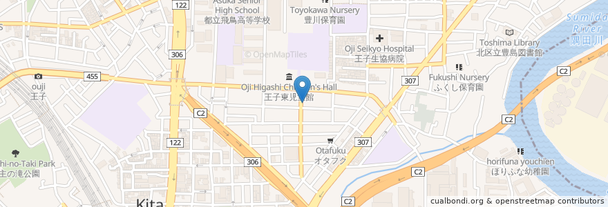 Mapa de ubicacion de eccジュニア en ژاپن, 東京都, 北区.