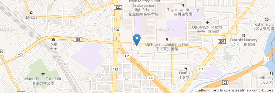 Mapa de ubicacion de INAHO en 日本, 東京都, 北区.