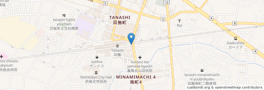 Mapa de ubicacion de KITCHIEN ORIGIN en Giappone, Tokyo, 西東京市.