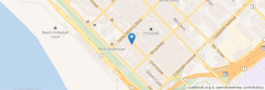 Mapa de ubicacion de Nekter Juice Bar en Estados Unidos Da América, Califórnia, Los Angeles County.