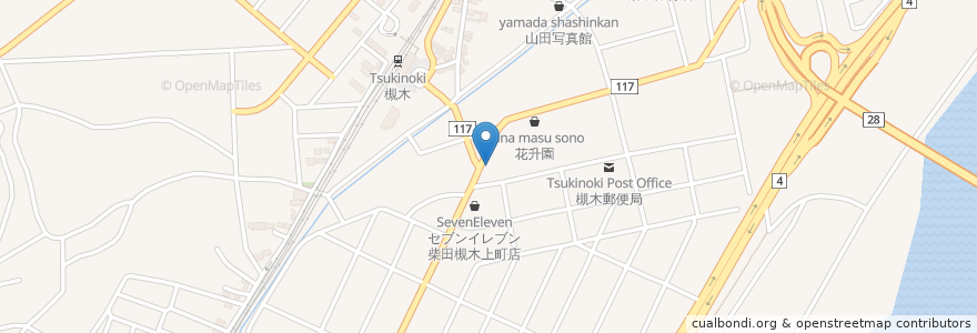 Mapa de ubicacion de （有）柴田観光タクシー en 日本, 宫城县, 柴田郡, 柴田町.