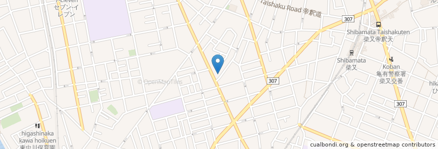 Mapa de ubicacion de 山王院 en Giappone, Tokyo, 葛飾区.