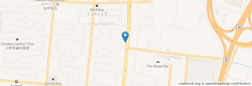 Mapa de ubicacion de アムール薬局 en Japan, Präfektur Miyagi, 仙台市, 若林区.