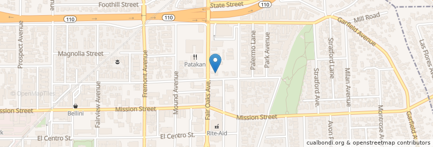 Mapa de ubicacion de Valero en Amerika Syarikat, California, Los Angeles County, South Pasadena.