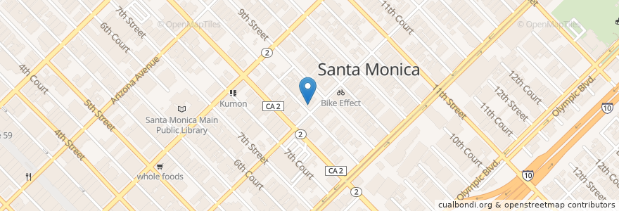 Mapa de ubicacion de Sweetfin en 미국, 캘리포니아주, Los Angeles County.